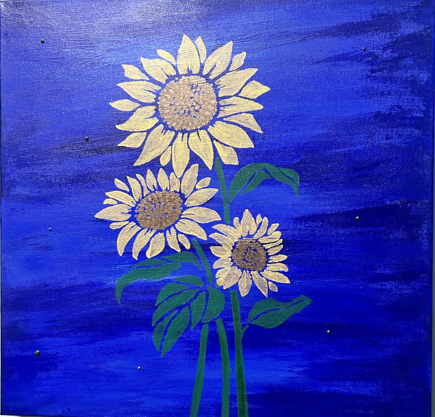 Khuumba Ama  Midnight Medication Blooms oil & acrylic