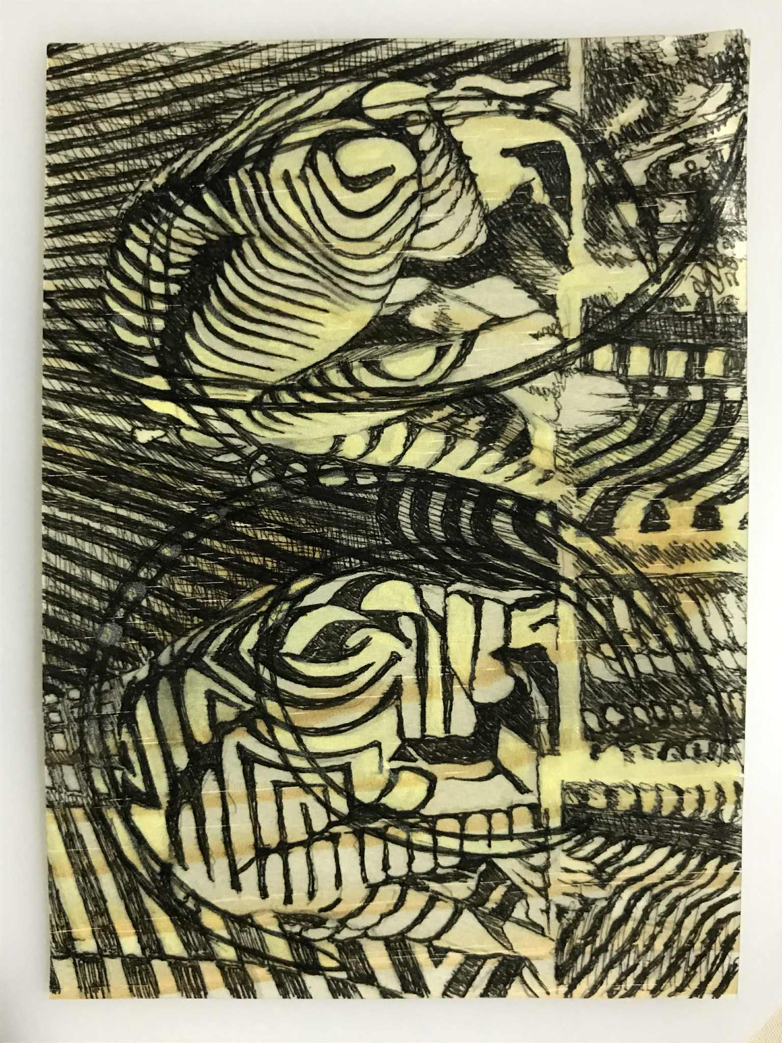 Carl_Anderson_-_Guyana_-_Drawing_1_pen__ink_on_pinewood_paper_5insx7ins